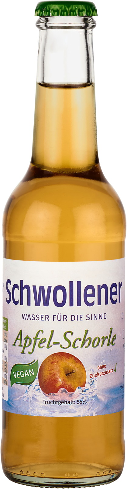 Apfel-Schorle 0,25L Glas - Schwollener Sprudel GmbH &amp; Co KG