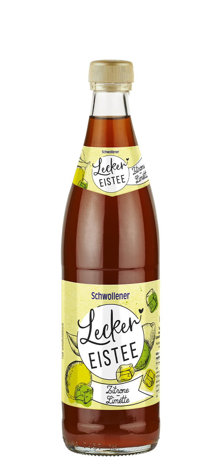 Eistee Zitrone Limette 0,5L Glas - Schwollener Sprudel GmbH &amp; Co KG